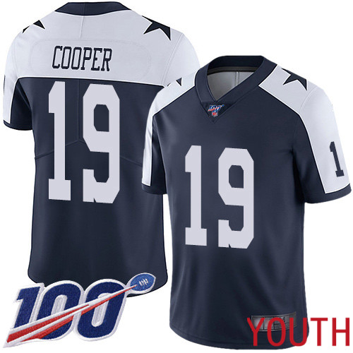 Youth Dallas Cowboys Limited Navy Blue Amari Cooper Alternate #19 100th Season Vapor Untouchable Throwback NFL Jersey->dallas cowboys->NFL Jersey